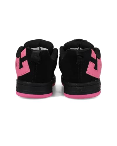 DC Kids Court Graffik Skate Shoe - 1 Little Kid Black/Pink