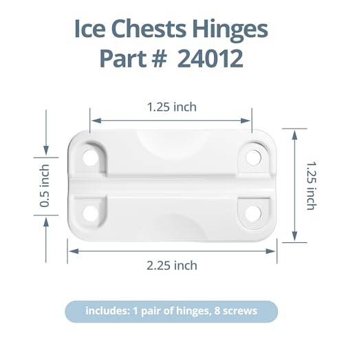 Cooler Hinges Replacement for Igloo 25-165 Qt - 2 Pack