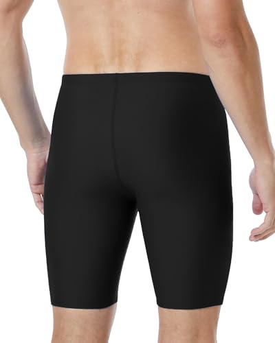 Men's Swim Jammers - Quick Dry Competitive Racing Shorts - Black, Medium