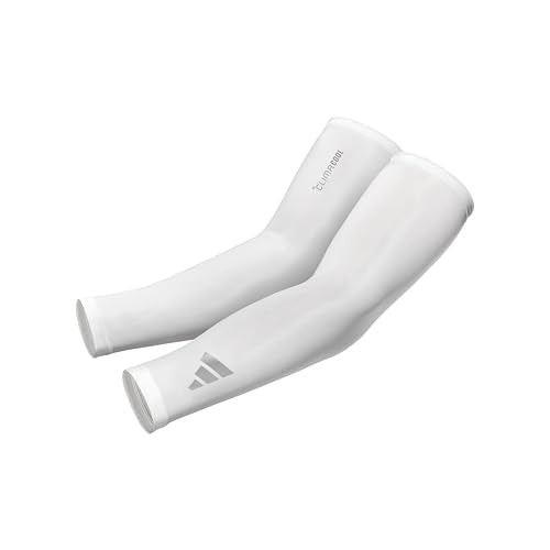 Youth White adidas Climacool Compression Arm Sleeves - Performance Sport Gear