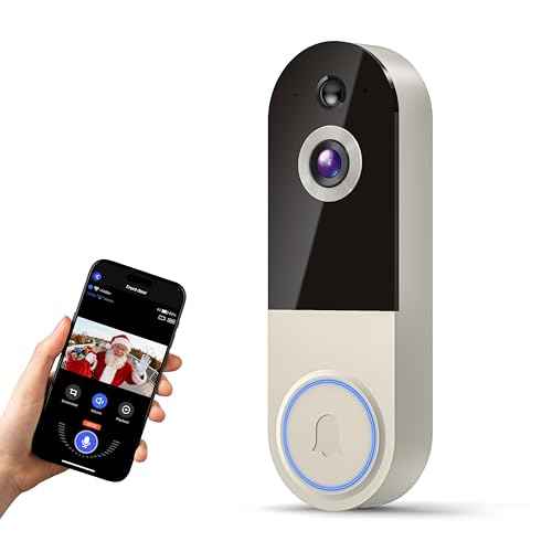 1080p Wireless Video Doorbell Camera with AI Human Detection, 2-Way Audio, Night Vision, Cloud Storage, Real-Time Alerts, 2.4G Wi-Fi Only
