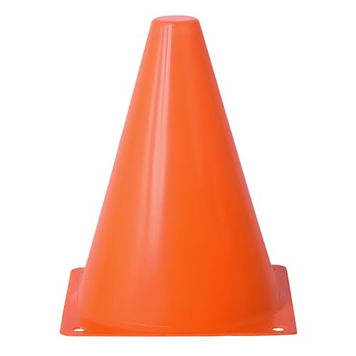 25 Pack Sports Cones - 7 Inch High Visibility Training Cones for Soccer, Basketball & Agility Drills, Orange