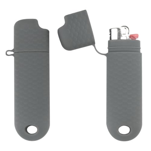 Waterproof Lighter Case Sleeve - 2 Pack for BIC J6 Lighters - Gray