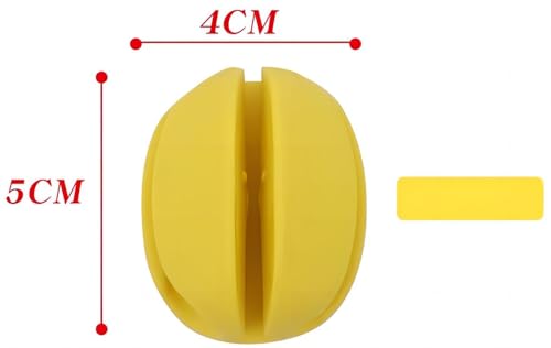 10 Pcs Silicone Fishing Rod Holder Straps - Yellow