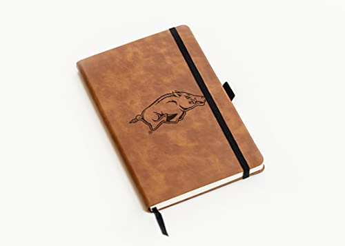 Laser Engraved Arkansas Razorbacks Notepad Journal - 8.25" x 5.25"