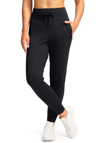 Women's Black Medium G Gradual Joggers with Zip Pockets - Athletic Sweatpants