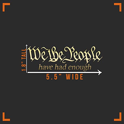 We The People Decal Sticker - Vinyl Auto Wall Laptop - Gold - 5.5" x 1"