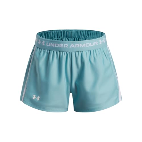 Under Armour Kids Tech Play Up Shorts Big Kid Medium Blue Haze White