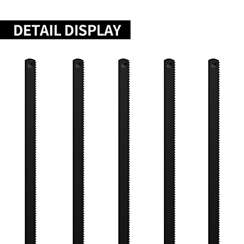 JUGREAT Professional Steel Mini Hacksaw Blades 6" / 150mm Length(24T 10 Pack), High Speed Steel Grounded Medium Teeth
