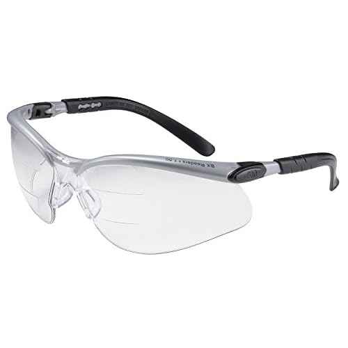 3M 11458-00000-20 Dual Reader Safety Glasses, 2.0X top and bottom diopters