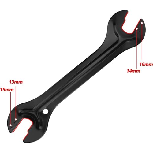 Bicycle Hub Cone Wrench Set - 2 Pieces, 13-16mm Carbon Steel