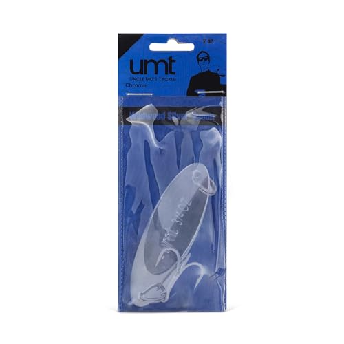 Chrome Fishing Spoon Lure - 3/4oz with Sharp Treble Hook - 1 Pack