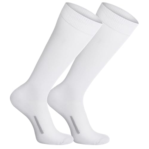Youth Baseball Soccer Football Socks - Large, White