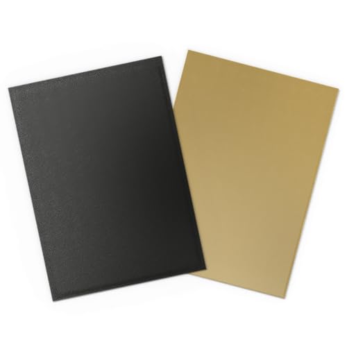 Matte Dual Standard Size Card Sleeves - 100ct Black & Gold