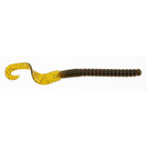 Power Worm Soft Plastic Fishing Bait - Green Pumpkin, 7" (13 Count)