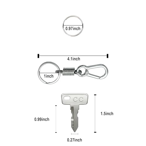 Replacement Golf Cart Ignition Keys - 8 Pack with Keychain