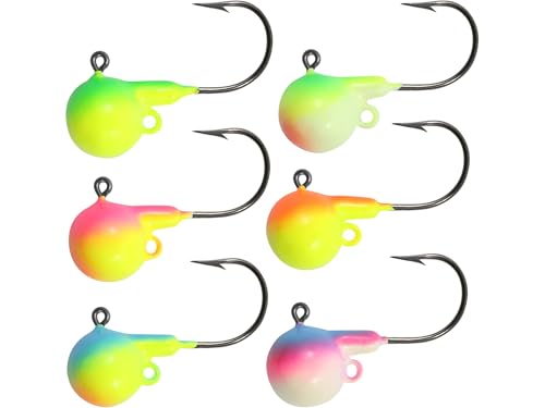Fireball Live Bait Jig for Walleye, Sauger & Perch - 1/4 Oz Assorted Two Tone
