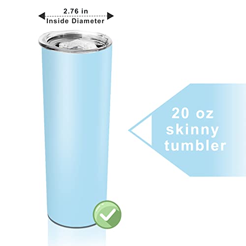 20 oz Skinny Tumbler Replacement Lids - 2 Pack for 2.76in Cups