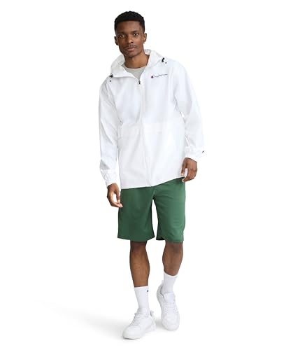 Champion Women's Medium White Full-Zip Script Logo Track Jacket - Small