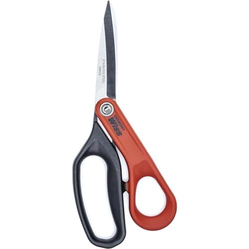 Crescent Wiss 8-1/2" Stainless Steel All Purpose Tradesman Shears - Industrial Heavy Duty Utility Shears/Scissors for Cutting Leather, Wire, Cardboard - CW812S