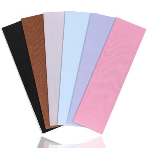 6 Pcs Non-Slip Sports Headbands for Women - Soft Elastic Sweatband - 6 Colors-4