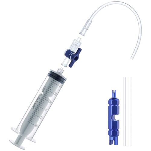 Tubeless Sealant Injector with Valve Core Tool - Blue