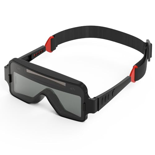 YESWELDER True Color Solar Powered Auto Darkening Welding Goggles, 2 Sensors Welder Glasses for TIG MIG MMA Plasma