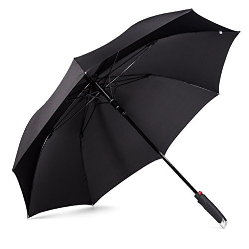 LifeTek New Yorker FX1 - Windproof Golf Umbrella, Large 54 Inch Automatic Open, Sturdy and Lightweight for Travel, Fast-Drying Canopy, Fits 2 People, Durable Frame for Rain and Wind, Sun Protection