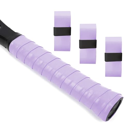 Tennis Racket Grip Tape - 3 Pack Purple, Anti-Slip Precut Design