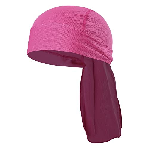 TOPLOR Skull Caps for Men - Cooling Bandana Cap Cycling Helmet Liner, Small-Large, Rose Red/Pink/Purple