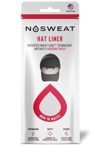 No Sweat Golf Hat Sweat Liner Pack (6 Count) PGA Tour Licensed | Prevents Stains & Odor