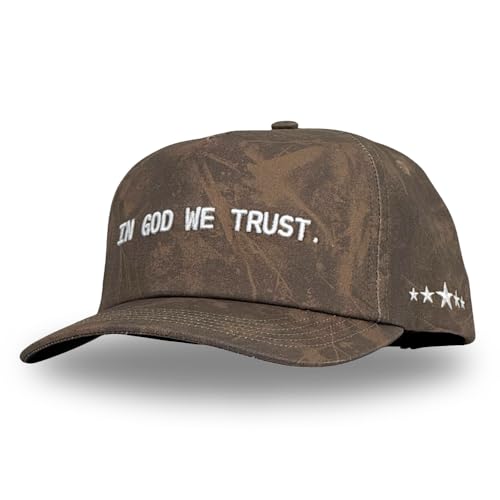 CITRUSY In God We Trust Camo Low Profile Snapback Hat - Unisex Hiking & Fishing Cap