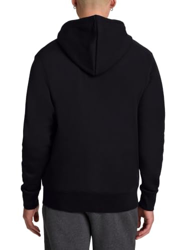 Men's Zip-Up Hoodie - Comfortable Fleece Sweatshirt - Medium/Black