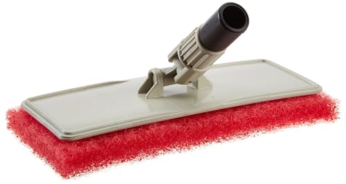 Star Brite Flex Head Scrubber with Red Medium Scrub Pad – 3'-10' Reach