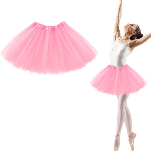 3-Layer Tulle Skirt with Glitter & Sequins - Pink, 30-40 Short