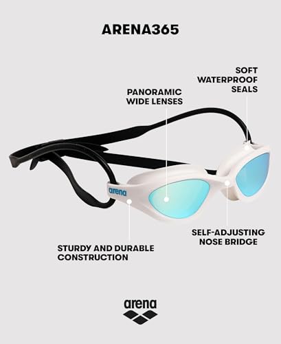 ARENA Unisex Adult Swim Goggles Anti-Fog Clear/Gray Blue - Comfortable Fit