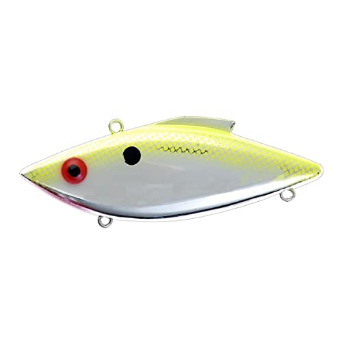 Magnum Force Lipless Crankbait Fishing Wobble Lure - Chartreuse Flash, 4 Inch