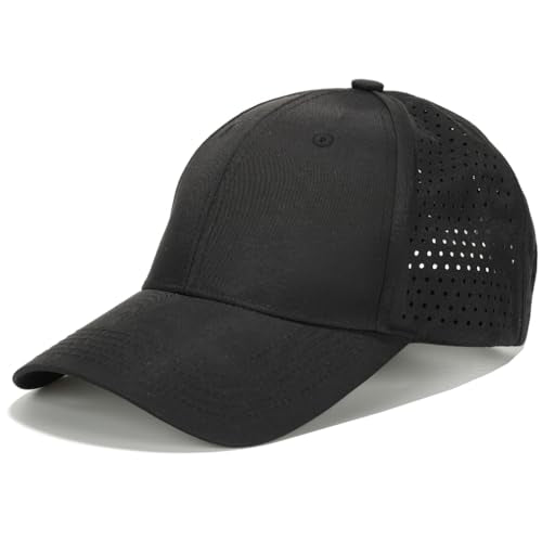 Breathable Quick Dry Baseball Cap - Laser Perforated Mesh