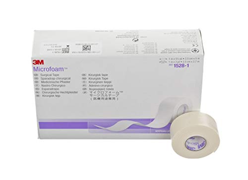 Microfoam Elastic Surgical Tape, 1-Inch x 5.5-Yards, Latex-Free Foam Tape