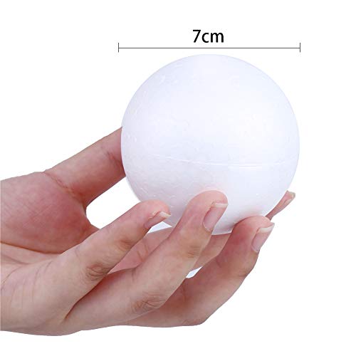 7cm White Foam Balls Set for DIY Crafts Christmas Easter Ornaments - 15pcs