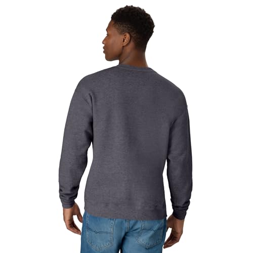 Hanes Men's EcoSmart Fleece Crewneck Sweatshirt Charcoal Heather Large - Big & Tall