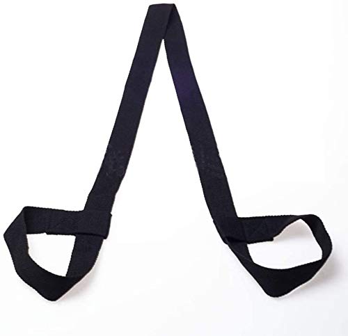 Adjustable Yoga Mat Strap - Durable Cotton Sling - Black