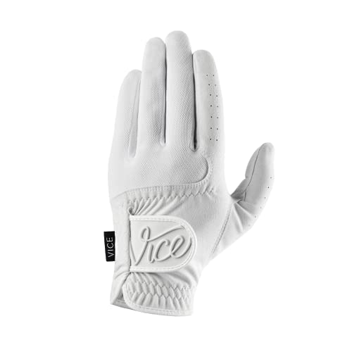 Vice Duro Golf Gloves - White, Left Handed - Large