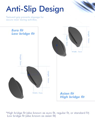 Replacement Nose Pads for Frogskins HSTN Sielo Spindrift Sunglasses - Grey