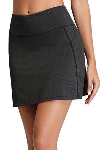 Women's Athletic Skirt with Pockets - Golf, Tennis, Running - X-Large Heather