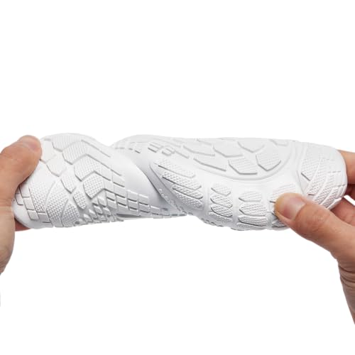 Racqua Water Shoes for Men & Women - Quick Dry Barefoot Athletic Swim Shoes, White 35, Wz1115