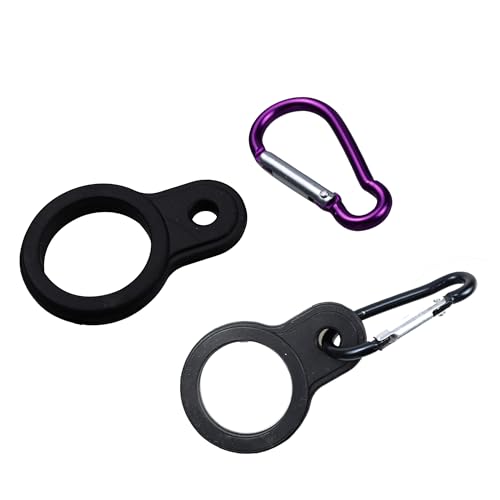 Silicone Water Bottle Holder with Keychain Rings - 5 Colors