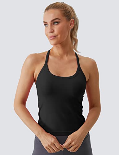 Women's Lightweight Racerback Workout Tank Top with Built-in Bra