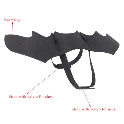 Pet Bat Wings Costume for Cats and Dogs - Small Black