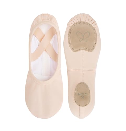 Daydance Cloud Soft 4-Way Elastic Women’s Ballet Shoes - Light Pink, Size 9